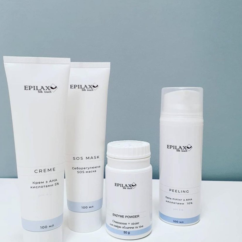Epilax Silk Touch krém na tělo a bikiny s AHA kyselinami 5%, 100 ml.