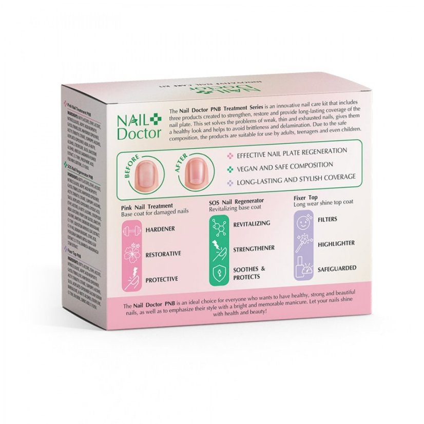 PNB Sada péče o nehty Nail Doctor Set, 3 in 1