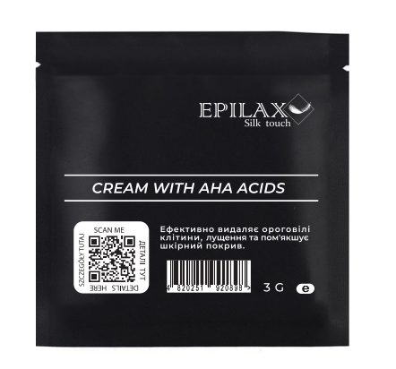 Epilax Silk Touch крем-пилинг для тела и бикини с AHA кислотами 5%, 3 мл