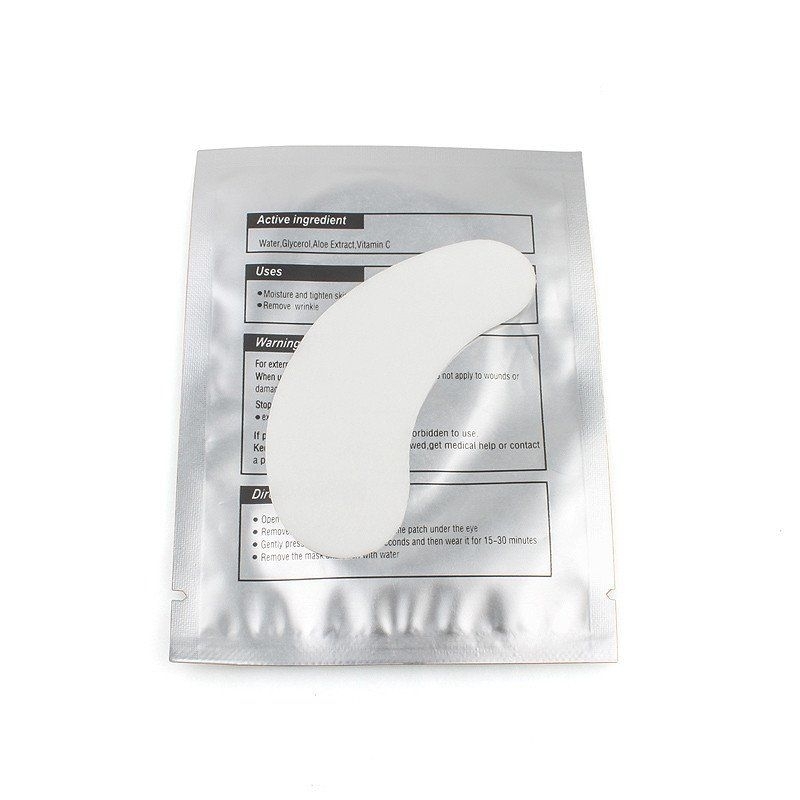 Podložky pod očí na prodloužení a laminaci řas - stříbro, 1 ks