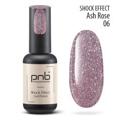 PNB Reflexní gel lak na nehty, 06 Ash Rose, 8ml