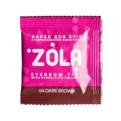 ZOLA Краска для бровей с окислителем 3% - 04 Dark Brown (темно-коричневый), 5 мл