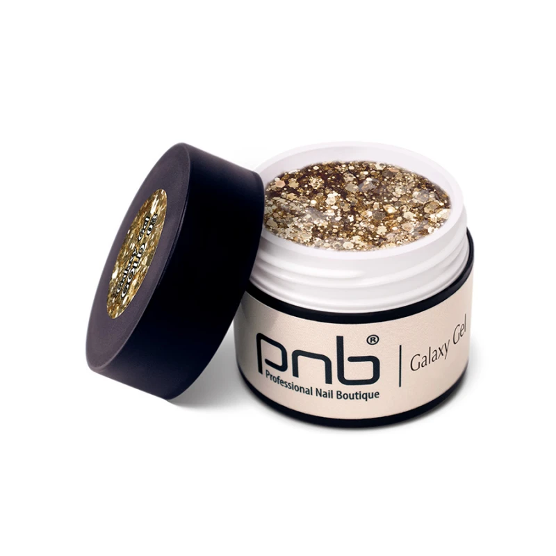 PNB UV/LED Galaxy gel na nehty - 03 Gold, 5 ml