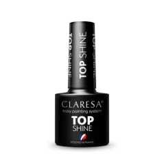 CLARESA UV/LED Top Shine — глянцевый топ для ногтей с липким слоем, 5 мл