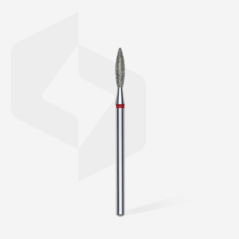 STALEKS Алмазная фреза "Пламя" - красная FA10R023/10, 2,3 mm
