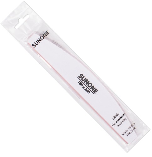 SUNONE Пилка для ногтей 180/240 - полумесяца, 1шт