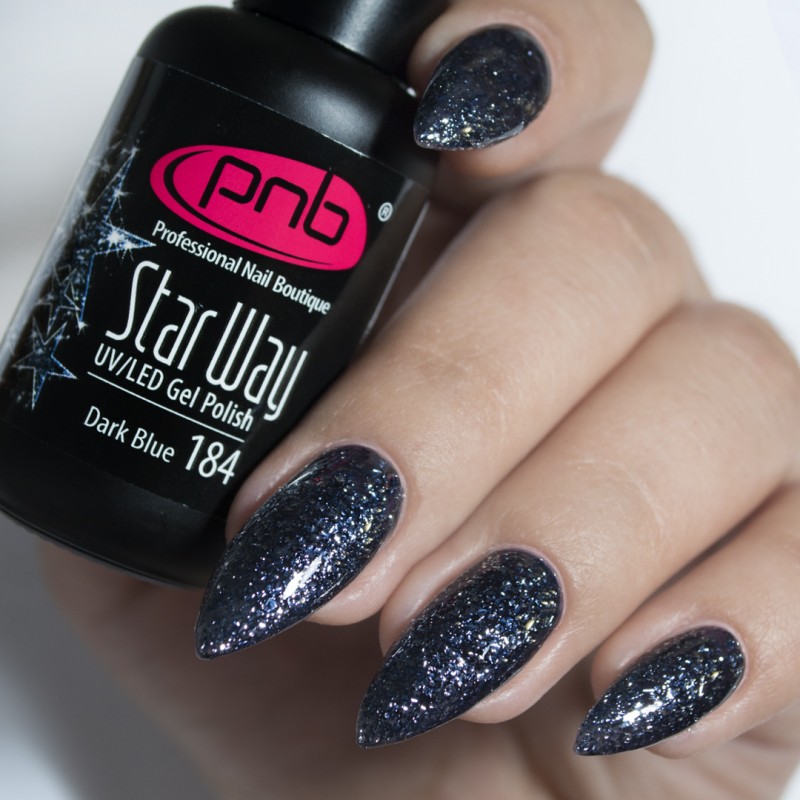 Гель лак PNB 184 Dark Blue, 8 мл