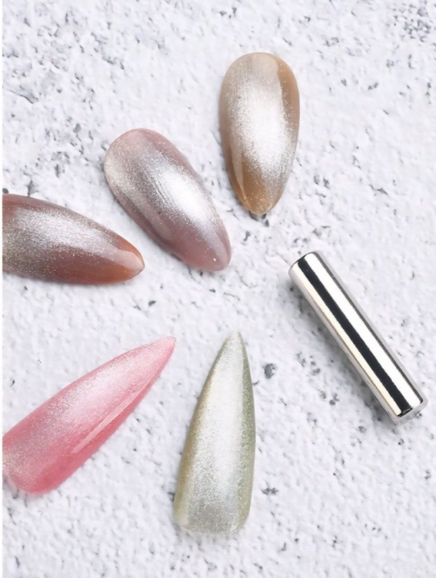 Магнит мини для гель лака 'cat eye' - Y-образный и цилиндр, 1шт