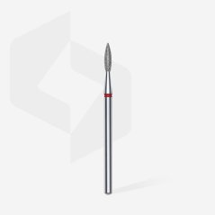STALEKS Алмазная фреза "Пламя" - красная FA11R021/8, 2,1 mm