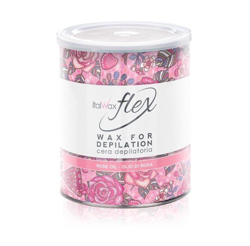 ItalWax depilační vosk Flex v plechovce - Rose Oil, 800 ml