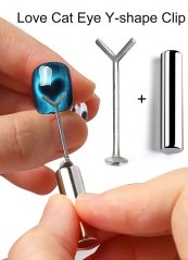 Magnet mini na gel lak 'kočičí oko' - tvaru Y a válce, 1ks