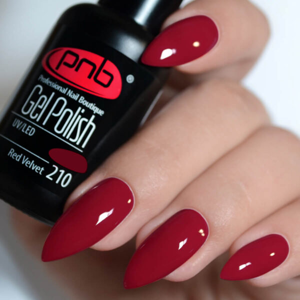 PNB Gel lak na nehty, 210 Red Velvet, 8ml