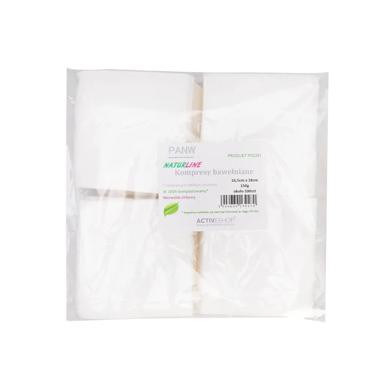 Одноразовые салфетки из нетканного материала NaturLine 16,5x18см, 150 гр. (прибл. 100 шт)