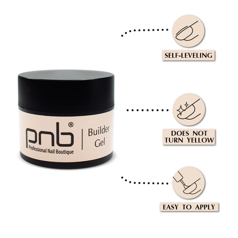 PNB UV/LED One Phase Builder Gel Jednofazový modelovací gel - Crystal Clear, 15 ml