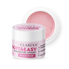 CLARESA Моделирующий гель для ногтей Soft&Easy gel - Glam pink, 45гр