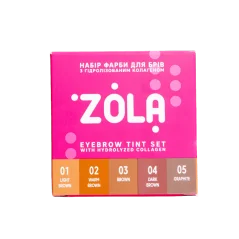 ZOLA Innovative Coloring System – sada barev na obočí (s oxidantem), 5×5 ml