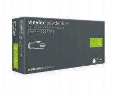 Mercator Vinylex powder free nepudrované vinylové rukavice - S, 100 ks