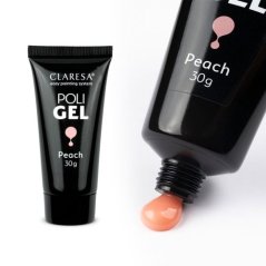Claresa Poli Gel pro modeláž a prodloužení nehtů - Peach, 30 g