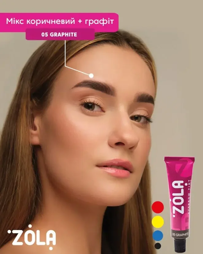 ZOLA Barva na obočí s oxidantem 3% - 05 Grafit, 5 ml