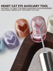 Magnet mini na gel lak 'kočičí oko' - tvaru Y a válce, 1ks