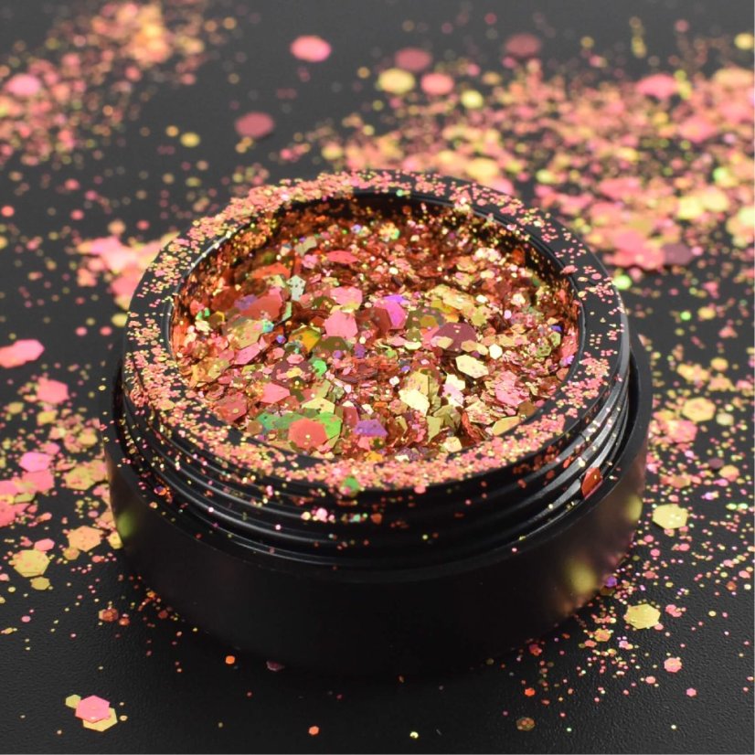 Moyra Holo Glitrový prášek na nehty - 21 Orange