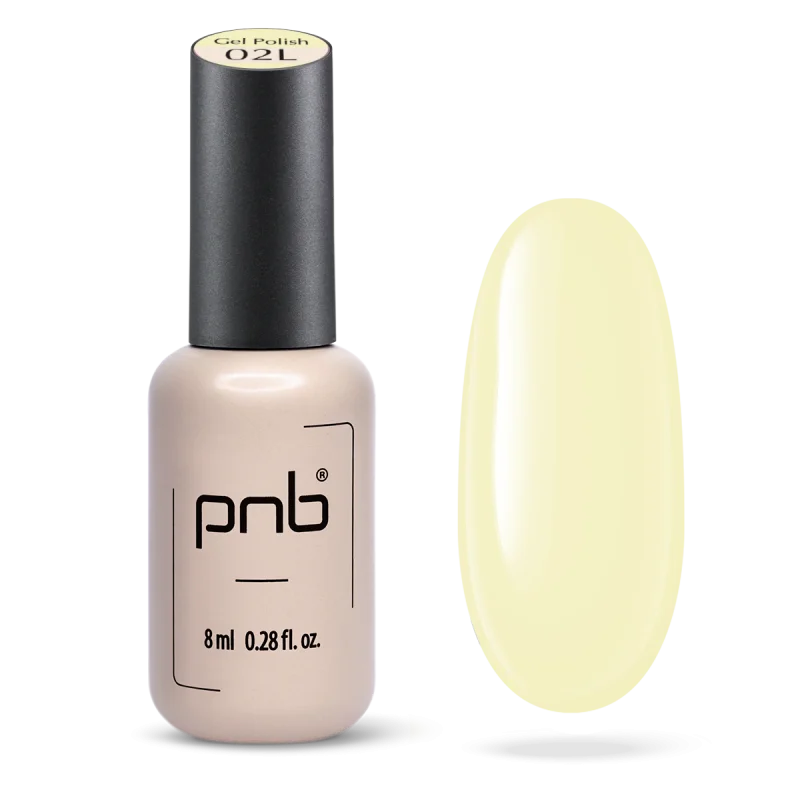 PNB Gel lak na nehty - 02L Butter Yellow, 8 ml