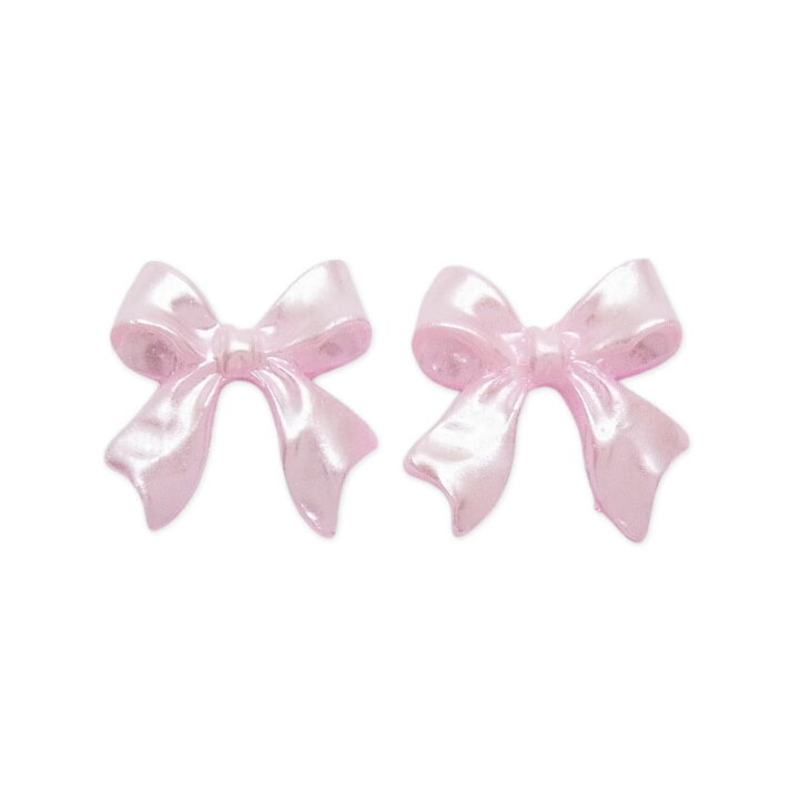 3D дизайн для ногтей бантик - розовый жемчужный, 5шт