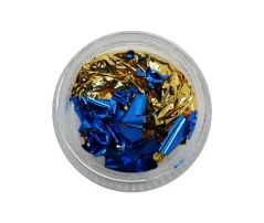 Zdobicí fólie na nehty - modro-zlatá