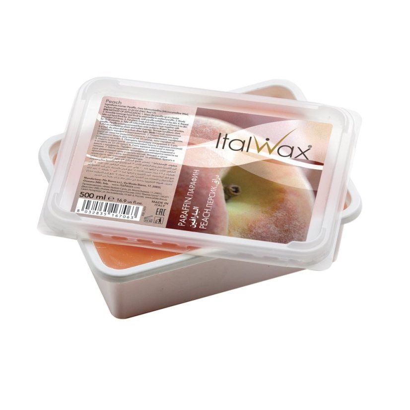 ItalWax kosmetický parafín - Peach (s vůní broskve), 500 g