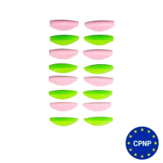 ZOLA Round Curl Pink & Green (S, S1, M, M1, L, L1, XL, XL1) — силиконовые валики для ламинирования ресниц, 8 пар