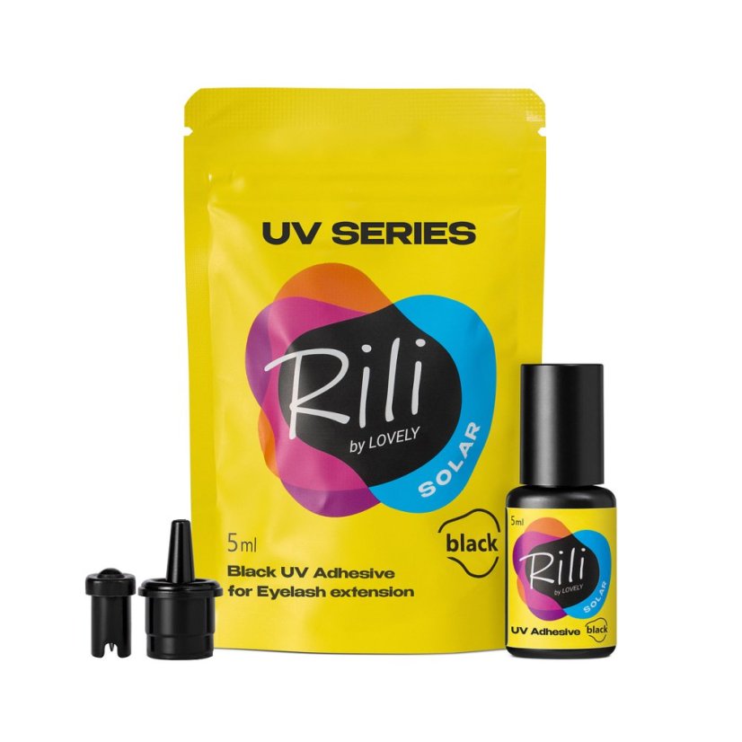Rili Solar UV lepidlo na řasy Black,  5 ml