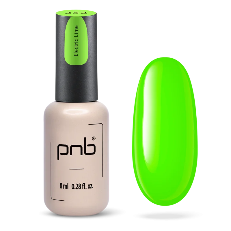 PNB Gel lak na nehty - 252 Electric Lime, 8 ml